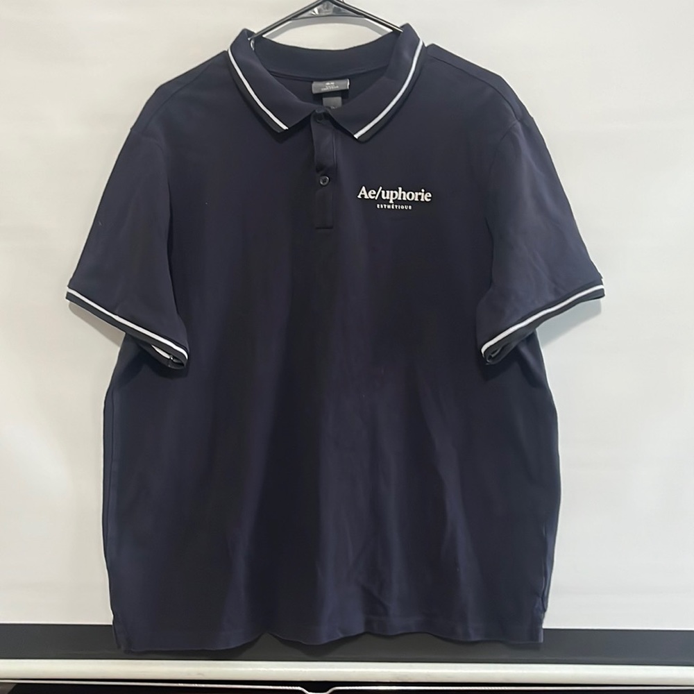 H&M navy slim fit men’s polo shirt